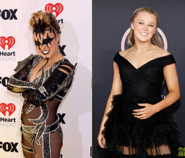 Left: Siwa at the 2024 iHeartRadio Awards 
Right: Siwa in 2001 at the American Music Awards